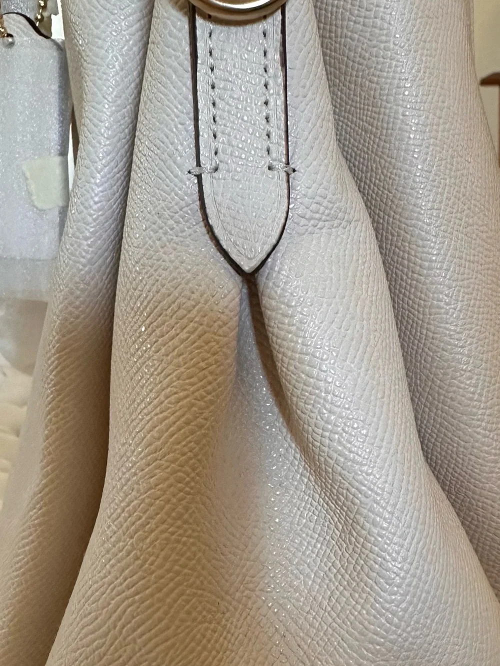 Coach Pebbled Leather Dome Satchel NWT Cream